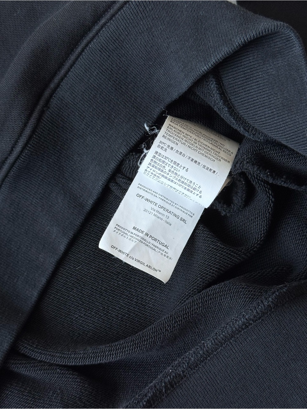 Off-White c/o Virgil Abloh Hoodie with Pink Hex Logo and White Scribble Back - Picture 9 of 9